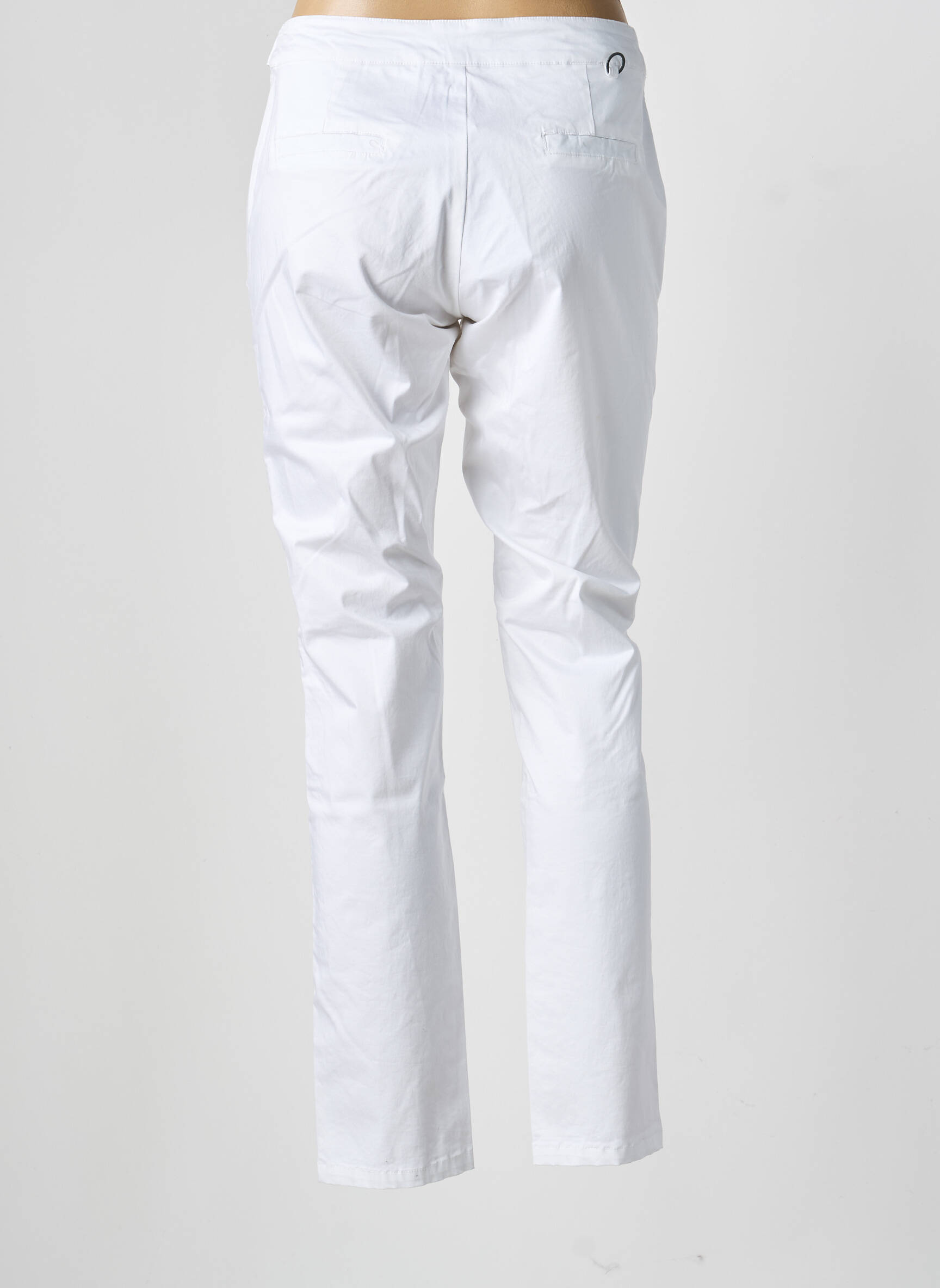Pantalon slim țesătură poplin mărime normală alb MADO ET LES AUTRES femeie