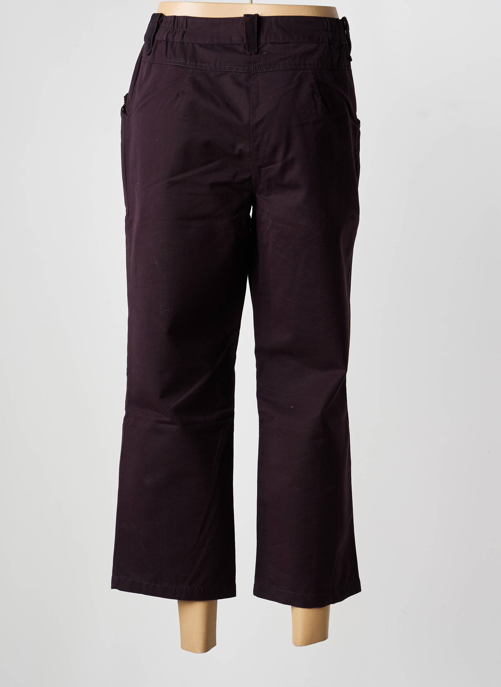 Pantalon 7/8 țesătură poplin mărime normală roșu JAC JAC femeie