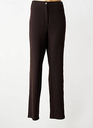 Pantalon drept țesătură crep mărime normală maro QUATTRO femeie