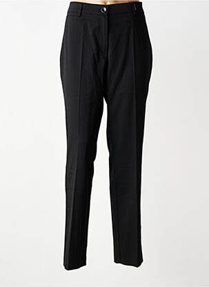 Pantalon slim țesătură poplin mărime normală negru GELCO femeie