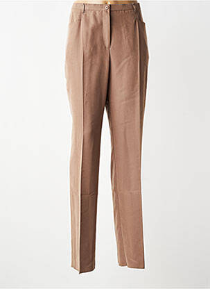 Pantalon slim talie elastică mărime normală maro PAUPORTÉ femeie