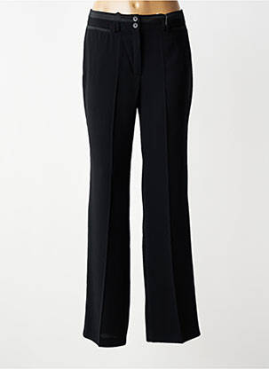 Pantalon evazat talie cu cleme talie înaltă negru GELCO femeie