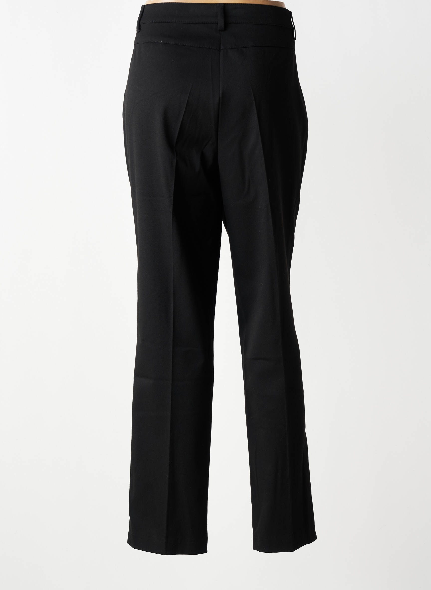 Pantalon slim țesătură poplin mărime normală negru GELCO femeie