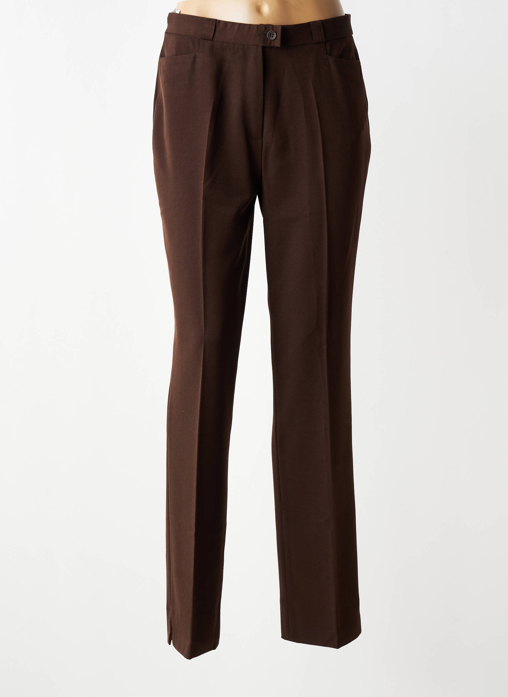 Pantalon slim mărime normală mărime normală maro QUATTRO femeie