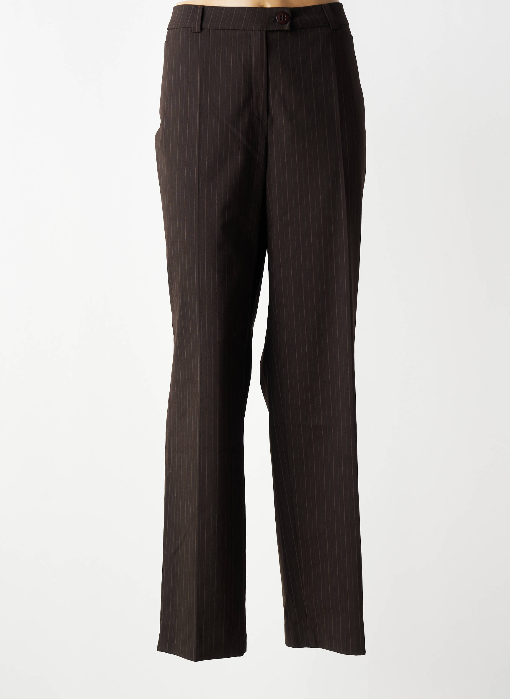 Pantalon drept țesătură crep mărime normală maro STEILMANN femeie