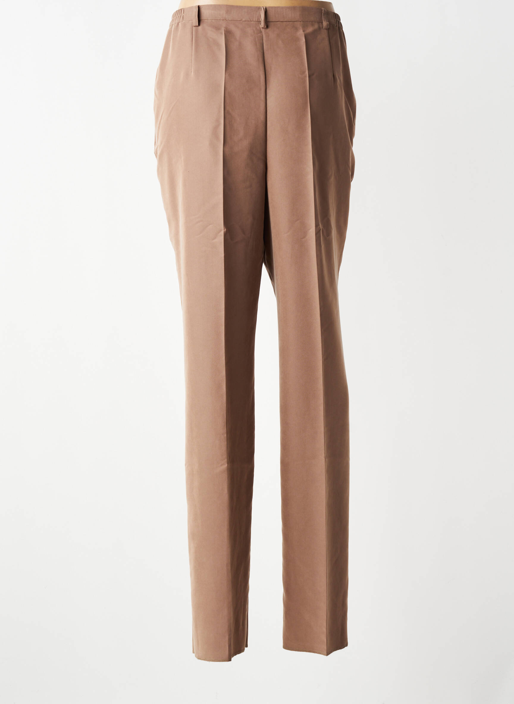 Pantalon slim talie elastică mărime normală maro PAUPORTÉ femeie