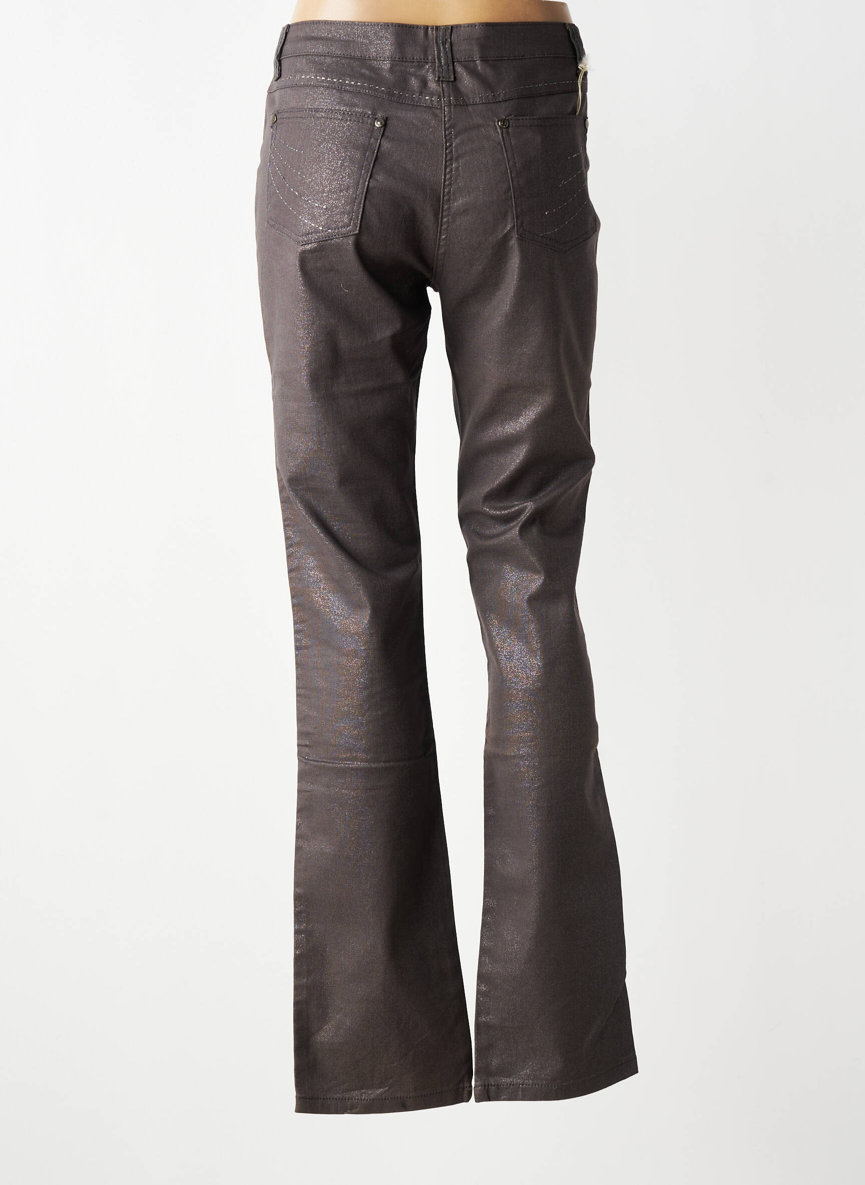 Pantalon evazat elasticitate mărime normală gri ON PARLE DE VOUS femeie