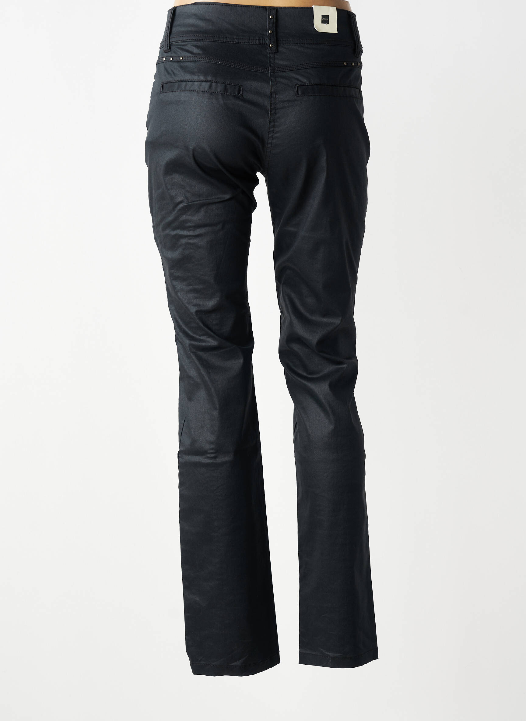 Pantalon slim țesătură acoperită mărime normală negru JENSEN femeie
