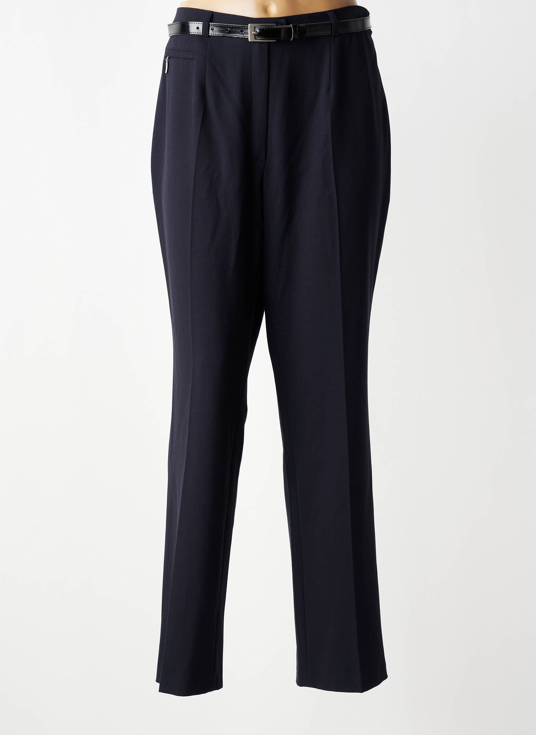 Pantalon drept talie cu cleme talie înaltă albastru STEILMANN femeie