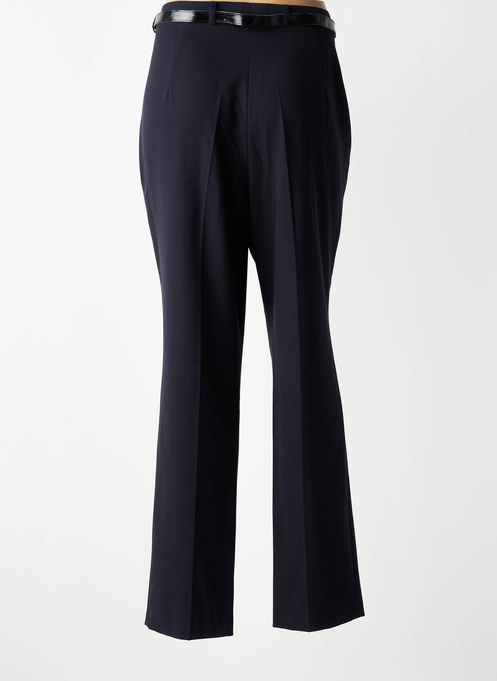 Pantalon drept talie cu cleme talie înaltă albastru STEILMANN femeie