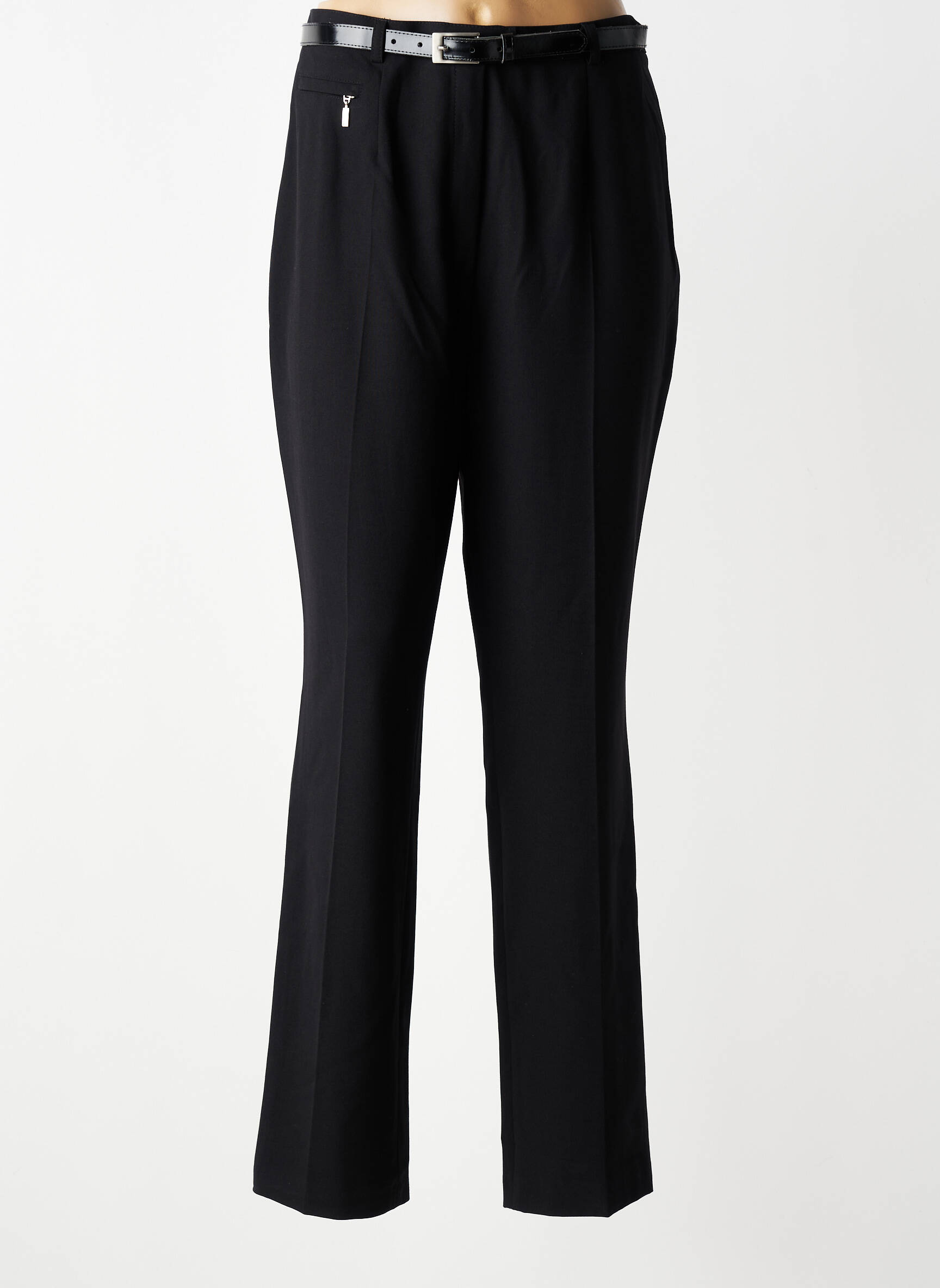 Pantalon drept țesătură crep talie înaltă negru STEILMANN femeie