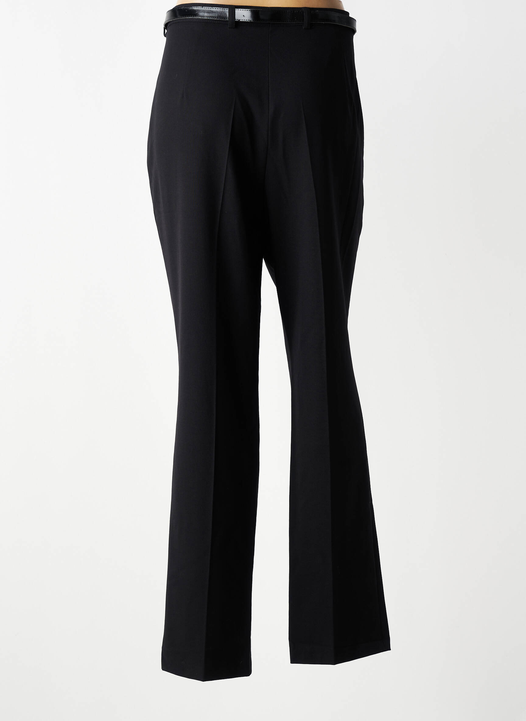 Pantalon drept țesătură crep talie înaltă negru STEILMANN femeie