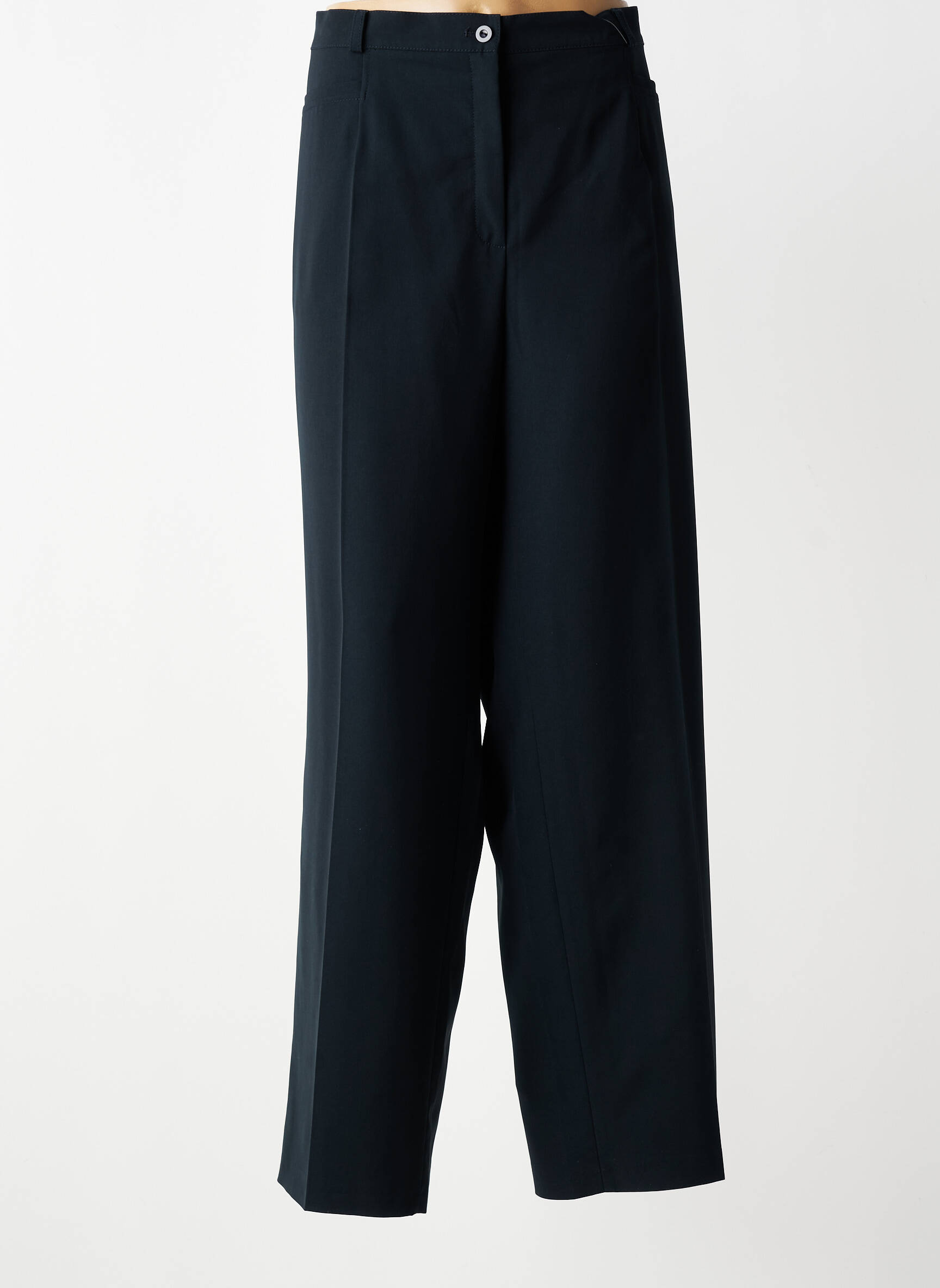 Pantalon drept țesătură crep mărime normală albastru GELCO femeie