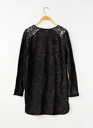 Rochie midi guler rotund mâneci lungi negru PEPE JEANS fată