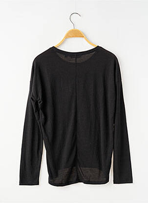Tricou croială cambrată mâneci lungi negru GARCIA fată