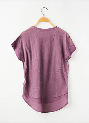 Tricou elasticitate mâneci scurte violet GARCIA fată