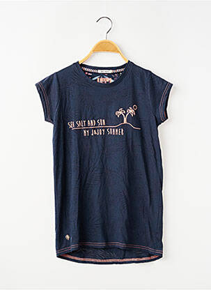 Tricou elasticitate mâneci scurte albastru J&JOY fată