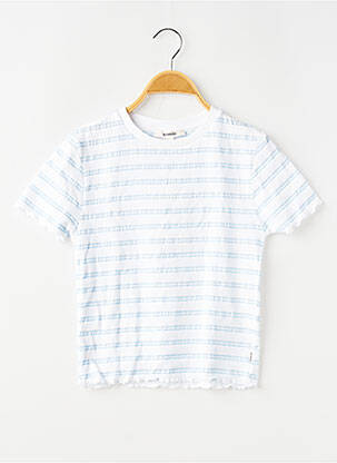 Tricou croială cambrată mâneci scurte albastru GARCIA fată