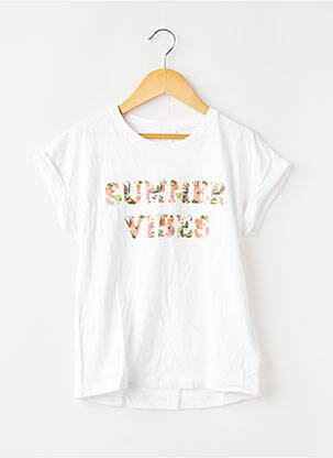 Tricou elasticitate mâneci scurte alb NAME IT fată