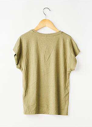 Tricou elasticitate mâneci scurte verde ONLY fată