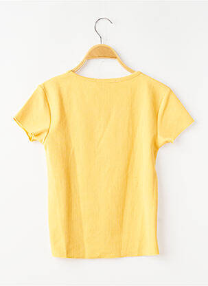 Tricou croială cambrată mâneci scurte galben GARCIA fată