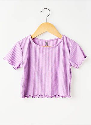 Tricou elasticitate bretele subțiri violet ONLY fată