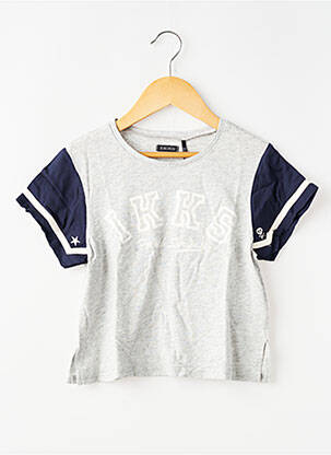 Tricou elasticitate mâneci scurte gri IKKS băiat