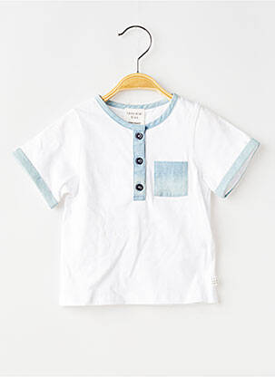Tricou elasticitate mâneci scurte alb CARREMENT BEAU băiat