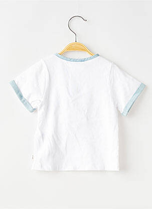 Tricou elasticitate mâneci scurte alb CARREMENT BEAU băiat