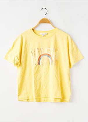 Tricou elasticitate mâneci scurte galben GARCIA fată