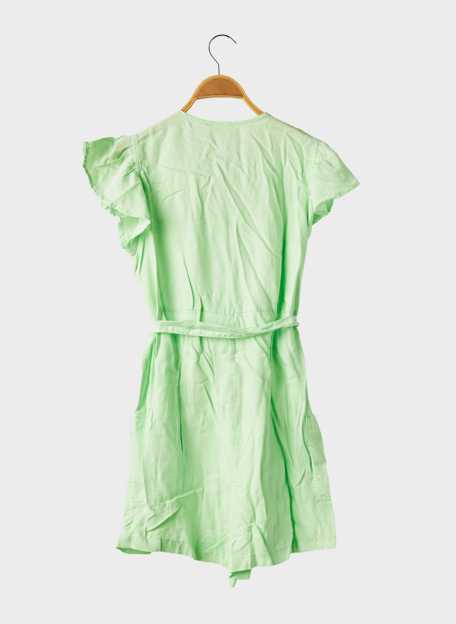 Salopetă scurtă croială cambrată mâneci scurte verde NAME IT fată