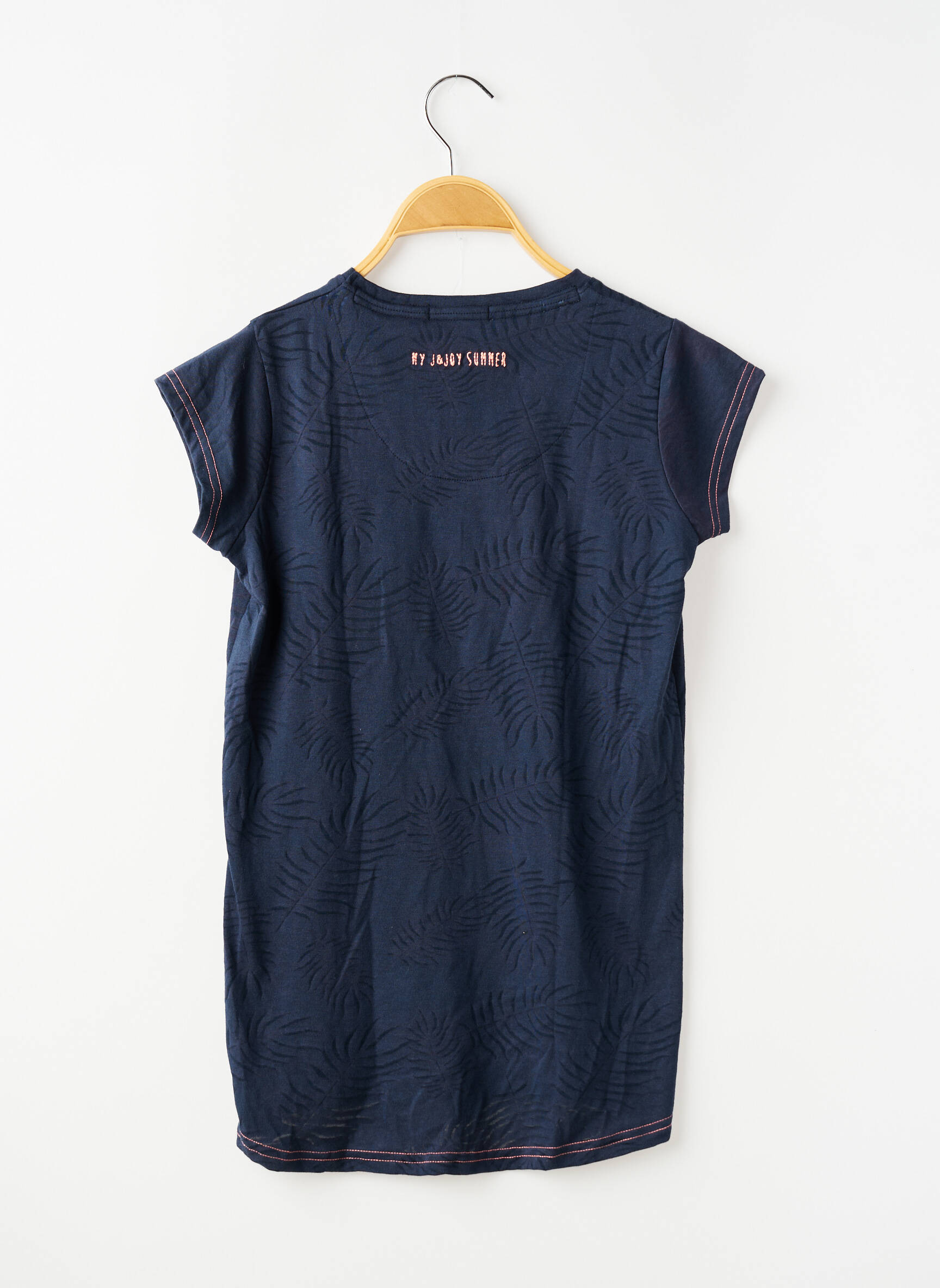 Tricou elasticitate mâneci scurte albastru J&JOY fată