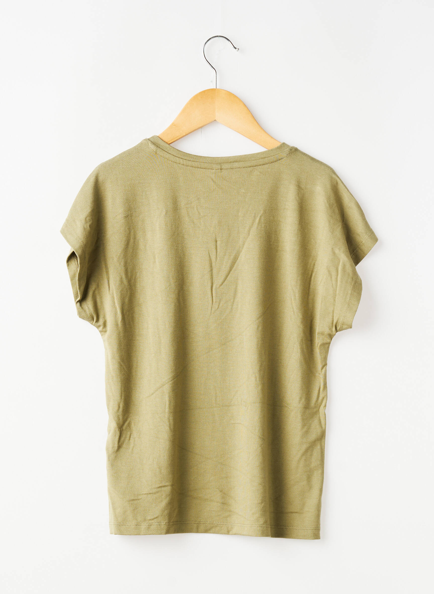 Tricou elasticitate mâneci scurte verde ONLY fată