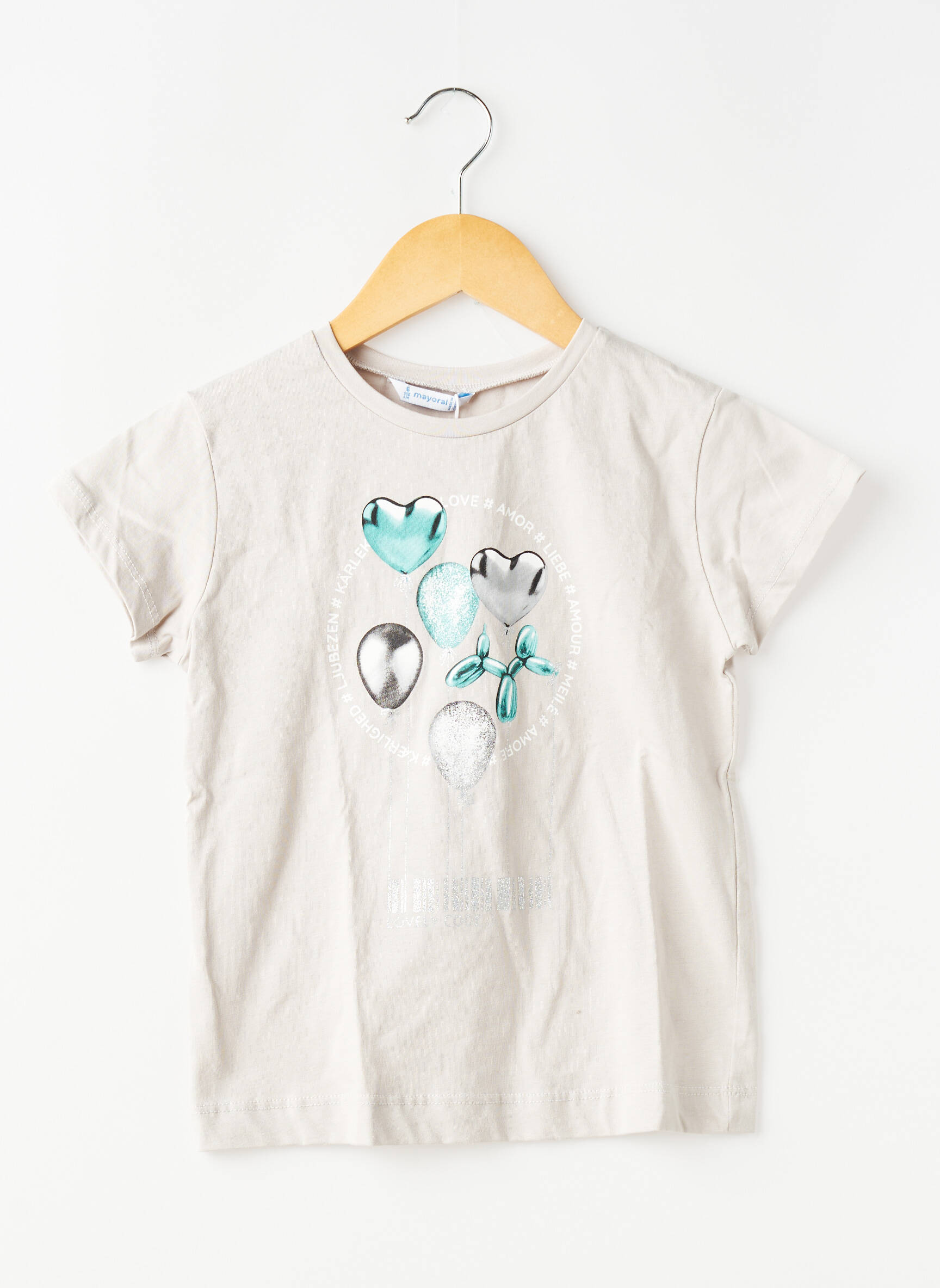 Tricou croială cambrată mâneci scurte gri MAYORAL fată
