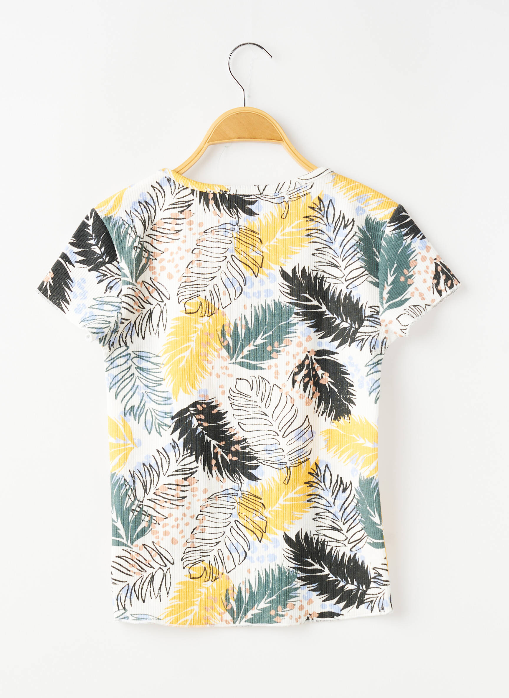 Tricou croială cambrată mâneci scurte gri GARCIA fată