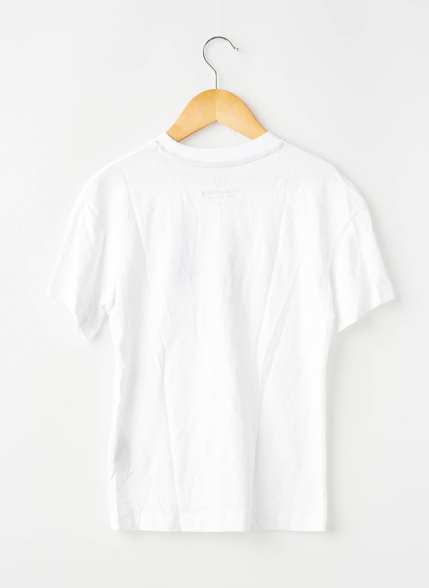 Tricou elasticitate mâneci scurte alb JACK & JONES băiat