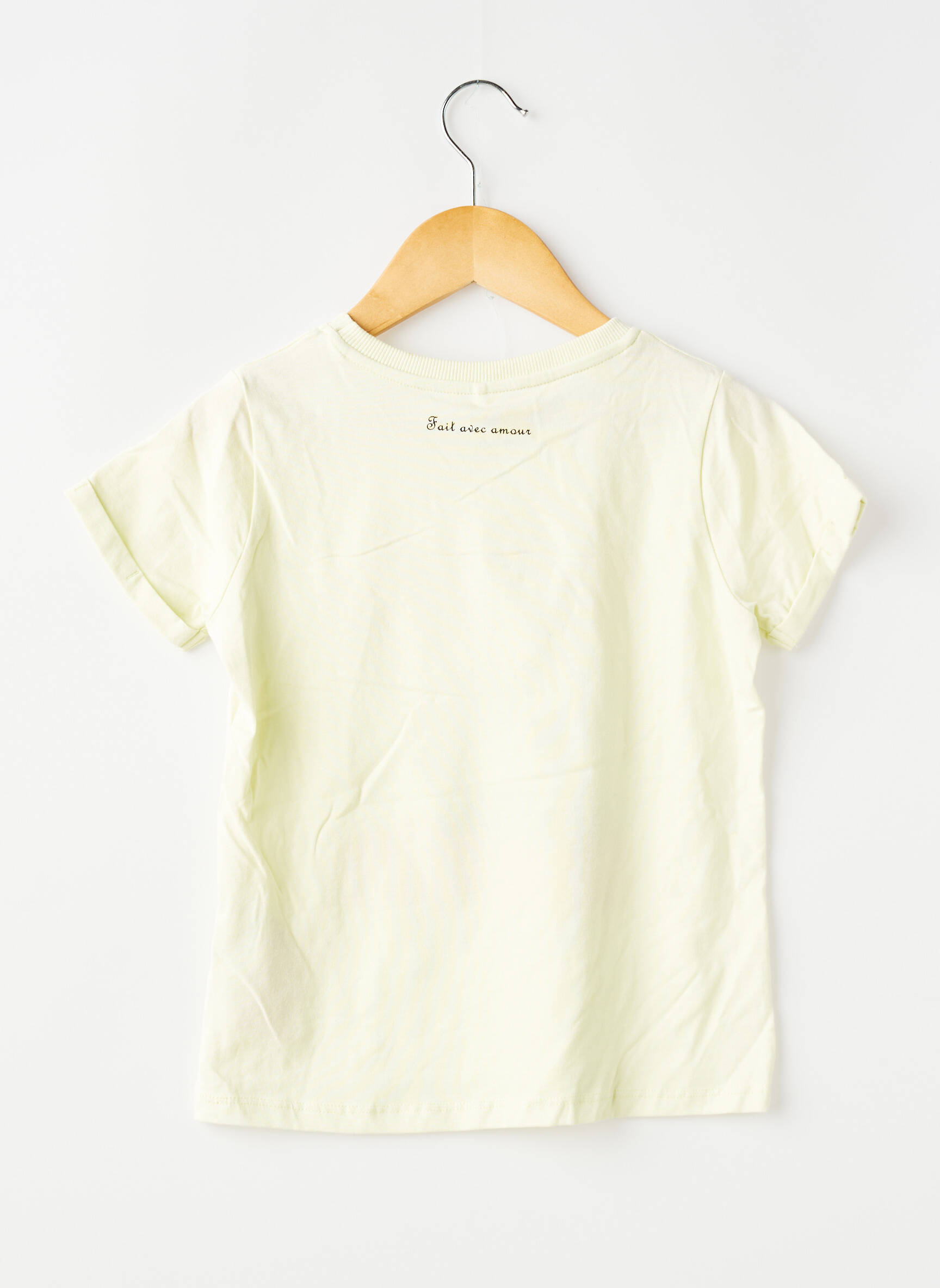 Tricou elasticitate mâneci scurte galben NAME IT fată