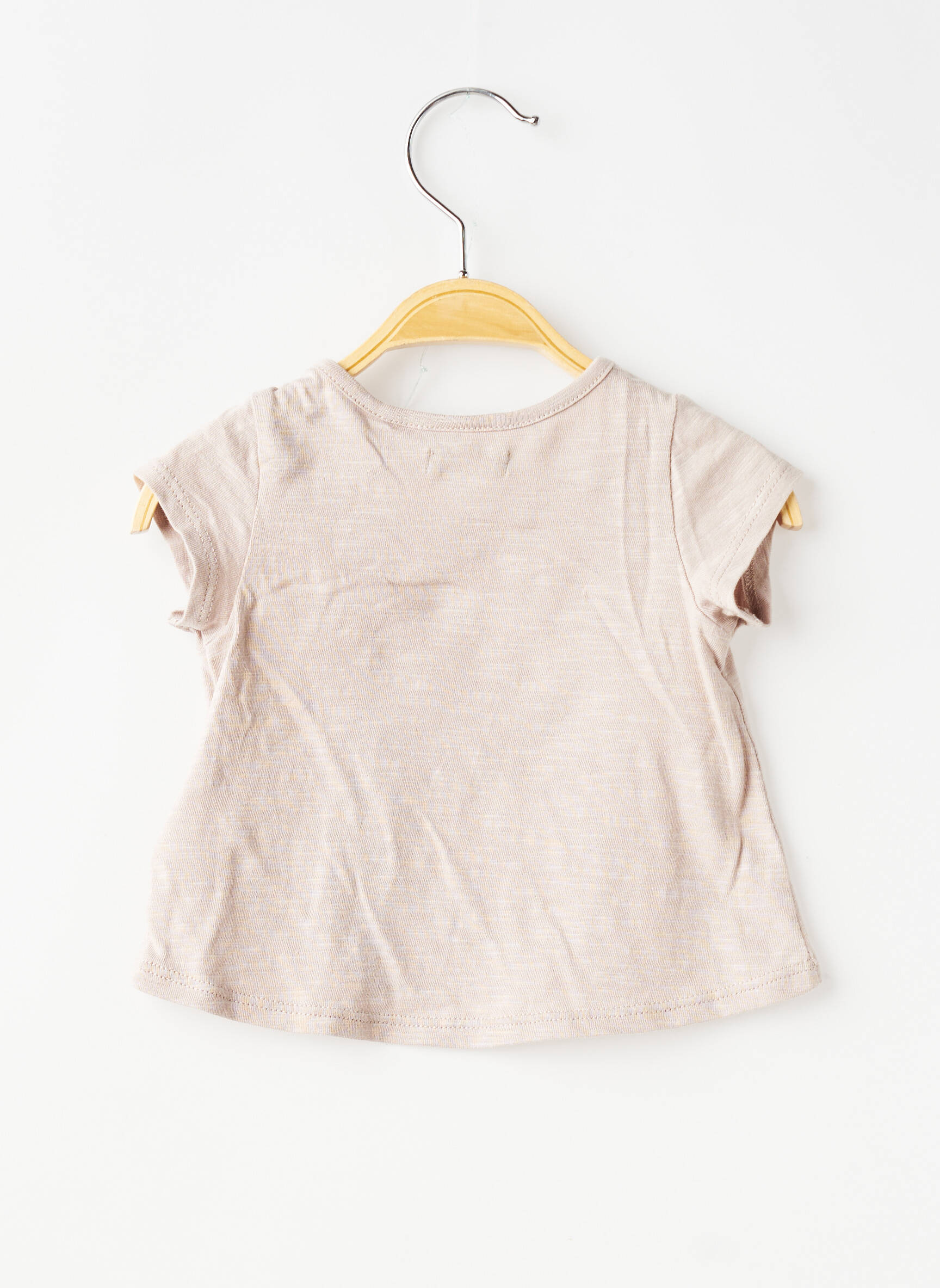 Tricou elasticitate mâneci scurte maro IKKS fată