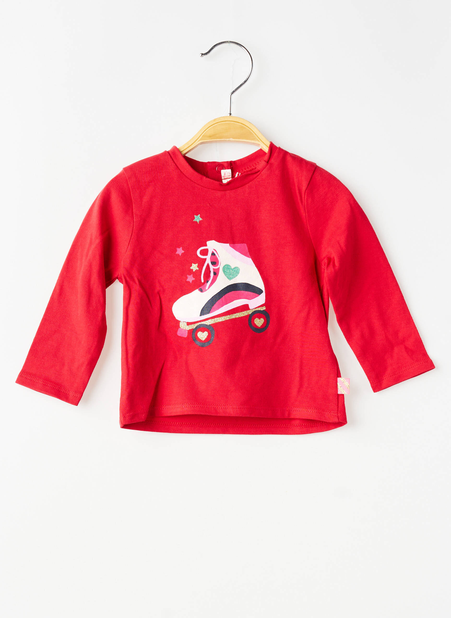 Tricou elasticitate mâneci lungi roșu BILLIEBLUSH fată
