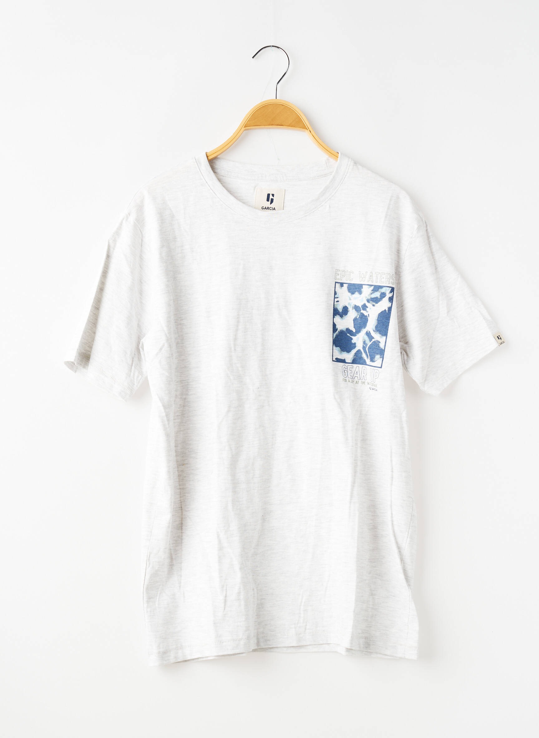 Tricou elasticitate mâneci scurte gri GARCIA băiat