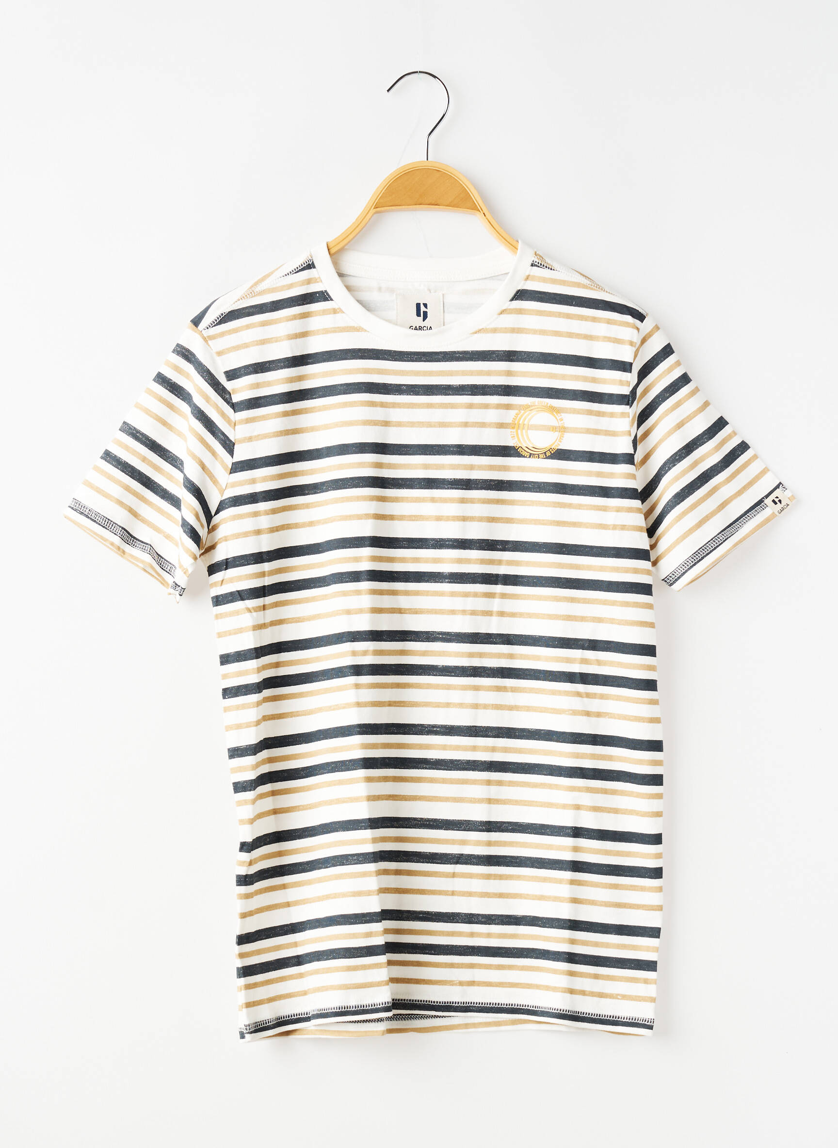 Tricou elasticitate mâneci scurte bej GARCIA băiat