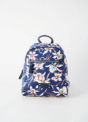 Rucsac buzunare albastru FUCHSIA fată