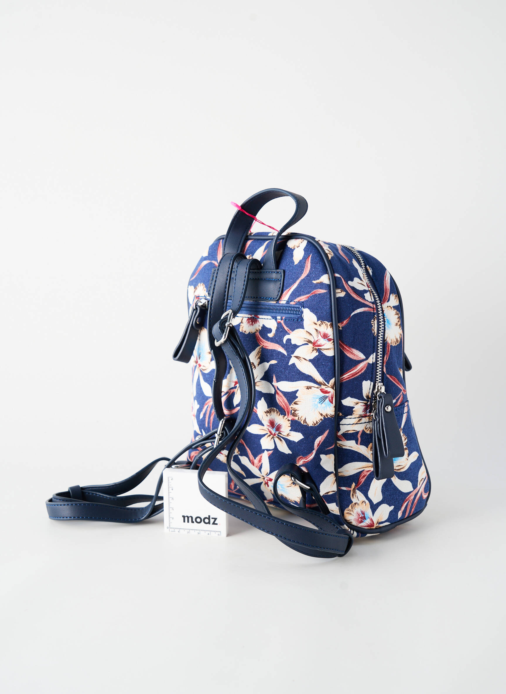 Rucsac buzunare albastru FUCHSIA fată