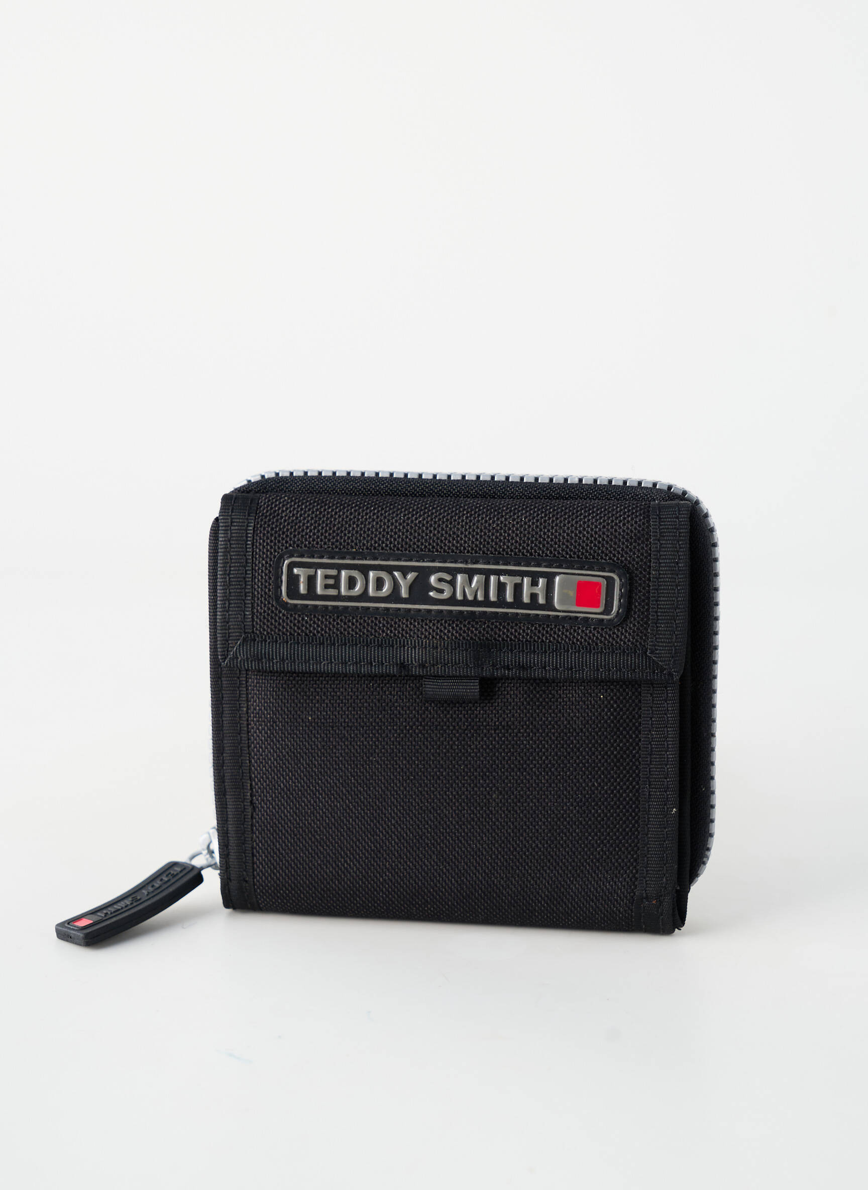 Portofel pentru carduri cusături întărite negru TEDDY SMITH bărbat