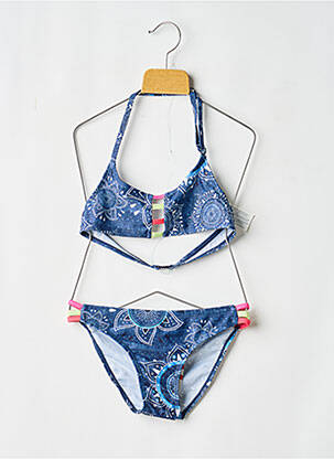 Costum de baie din două piese elasticitate albastru LOSAN fată