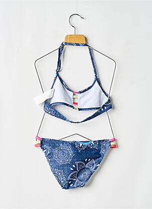 Costum de baie din două piese elasticitate albastru LOSAN fată