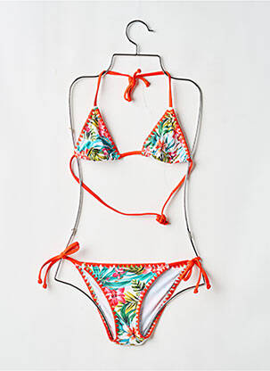 Costum de baie din două piese bikini portocalie LAGON BLEU fată