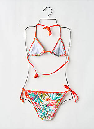 Costum de baie din două piese bikini portocalie LAGON BLEU fată