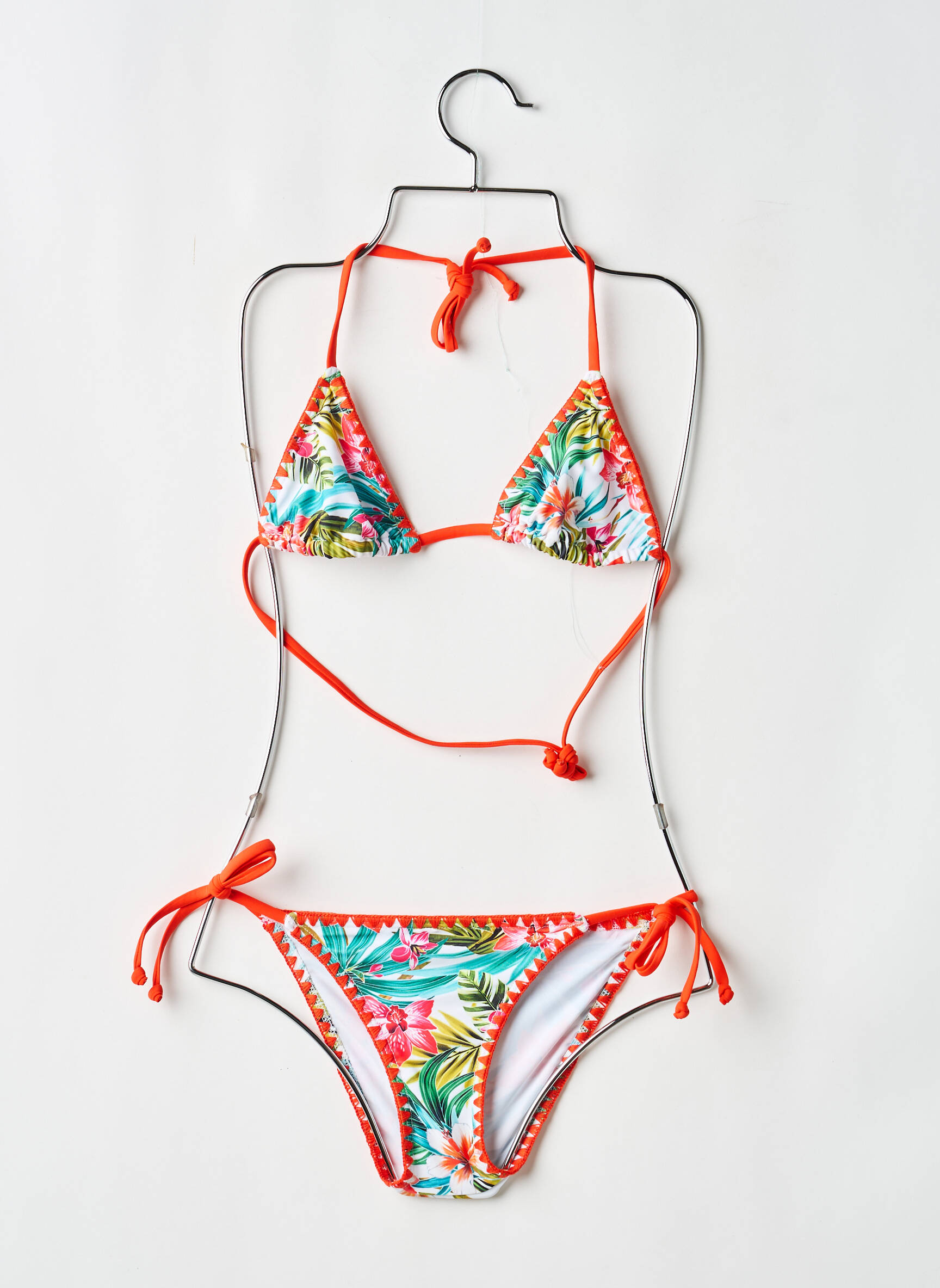 Costum de baie din două piese bikini portocalie LAGON BLEU fată