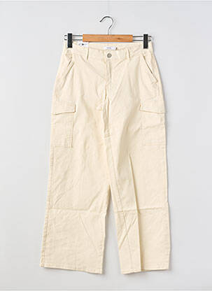 Pantalon cargo țesătură poplin mărime reglabilă bej NAME IT fată